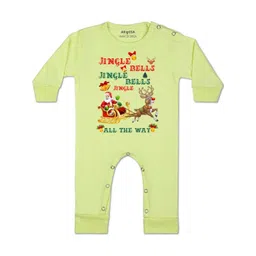 Arvesa Kids-Unisex Yellow Cotton Rompers-picture-40