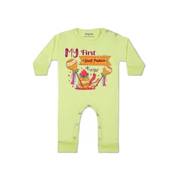 Arvesa Kids-Unisex Yellow Cotton Rompers-picture-25