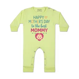 Arvesa Kids-Unisex Yellow Cotton Rompers-picture-28