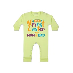 Arvesa Kids-Unisex Yellow Cotton Rompers-picture-52