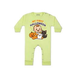 Arvesa Kids-Unisex Yellow Cotton Rompers-picture-56