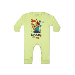 Arvesa Kids-Unisex Yellow Cotton Rompers-picture-12