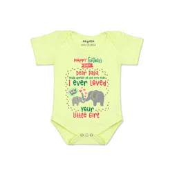 Arvesa Kids-Unisex Yellow Cotton Rompers-picture-30