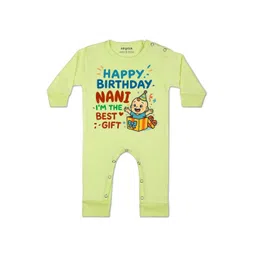 Arvesa Kids-Unisex Yellow Cotton Rompers-picture-52