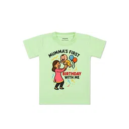arvesa Mumma First Birthday With Me Printed Kids Tshirt-picture-39