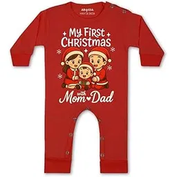 arvesa My First Christmas D-2115 Single Jumpsuit Bodysuit, Sleepsuits, Rompers For New Born Baby Clothes 0-3 Months Unisex Stylish Dress For Baby Boy & Girl, Newborn Infant Outfit-picture-11