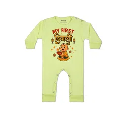 arvesa My First Diwali Printed Baby Rompers-picture-22