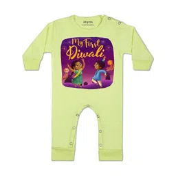 arvesa My First Diwali Printed Baby Rompers-picture-30
