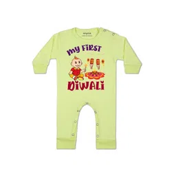 arvesa My First Diwali Printed Baby Rompers-picture-35