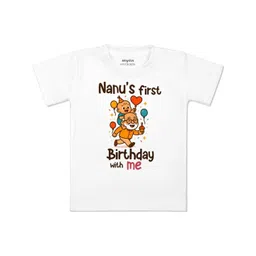 arvesa Nanu First Birthday With Me Printed Kids Tshirt-picture-11