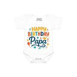 Arvesa Papa First Birthday With Me Printed Bodusuit-picture-20