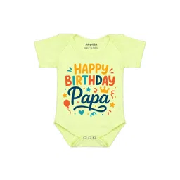 Arvesa Papa First Birthday With Me Printed Bodusuit-picture-30