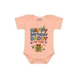 Arvesa Papa First Birthday With Me Printed Bodusuit-picture-31