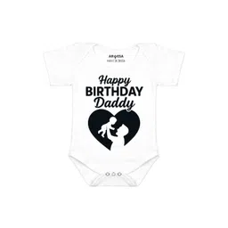 Arvesa Papa First Birthday With Me Printed Bodusuit-picture-32