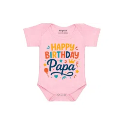 Arvesa Papa First Birthday With Me Printed Bodusuit-picture-44