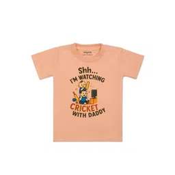 arvesa Shh I'm Watching Cricket With Daddy Printed Kids Tshirt-picture-35