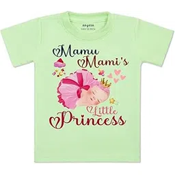 ARVESA Mamu Mami Little Princess TS-1214 Mamu Baby Tshirt for Kids Boys & Girls Half Sleeves Round Neck Clothes Tshirt for Kids Boys 1 Months to 6 Years Dress-picture-11