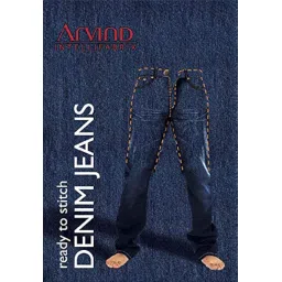 AD by Arvind Men'S And Women'S Unstitched Cotton Stretchable Denim Fabric Jeans Cloth (Aqua Blue, Free Size, 1.30 Meter) image 4