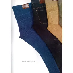 AD by Arvind Men'S And Women'S Unstitched Cotton Stretchable Denim Fabric Jeans Cloth (Aqua Blue, Free Size, 1.30 Meter) image 1