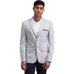 arvind Grey Tailored Fit Single Breasted Blazer-picture-16