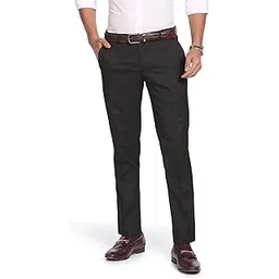 arvind Smart Waist Solid Formal Trousers-picture-37