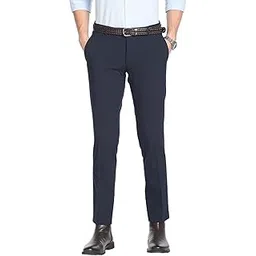 arvind Twill Solid Smart Flex Formal Trousers-picture-46