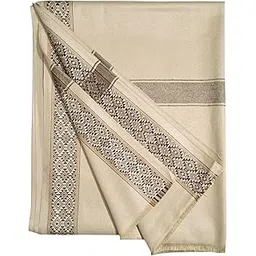 arvore Bunkaar Plain Woollen Men's Dhariwal Indian Lohi/Shawl with Kullu Border [45" X 90"]-picture-24