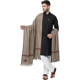 arvore Men's Plain Hand Woven Warm Soft Pure Merino Wool Lohi | Shawl (52" X 106")-picture-19