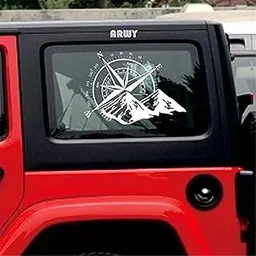 ARWY Vinyl Compass Car Bike Floor Sticker, 0.11 x 18.89 x 13.38 Inches, White, Self-Adhesive-picture-14