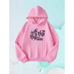 ARYA Unisex Kids Pink Printed Hooded Sweatshirt-picture-14