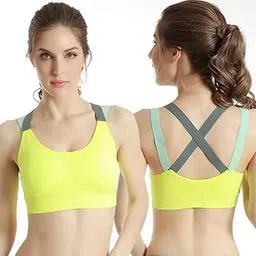 ARYANSH Shoppe Sports Bras for Women Back Cross Design Padded Sports Bra Medium Support Running Yoga Gym Bra-picture-56