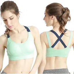 ARYANSH Shoppe Sports Bras for Women Back Cross Design Padded Sports Bra Medium Support Running Yoga Gym Bra-picture-27