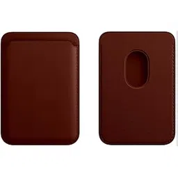 Aryas (24 Colours) Faux Leather Magnetic Wallet Card Holder Compatible with iPhone 12/13/14/15 Supports 2 Cards magsafe Compatible- RFID Protection - 24 Colours(Dark Brown)-picture-17