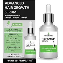 Aryusutra Hair Growth Serum Concentrate - 3% Procapil, 4% Anagain, 3% capixyl, Rice Water - Advanced Hair Growth Serum for Hair Fall Control 30ml-picture-14