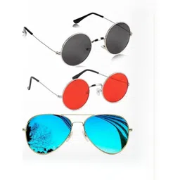 Arzonai Adult Pack Of 3 Multicolor Sunglasses-picture-19