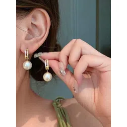 Arzonai Contemporary Half Hoop Earrings-picture-21