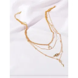 Arzonai Gold-Toned Stainless Steel Necklace-picture-16