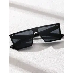 Arzonai Unisex Black Lens & Black Rectangle Sunglasses with-picture-14