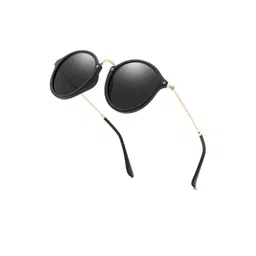 Arzonai Unisex Black Lens & Black Round Sunglasses-image-17