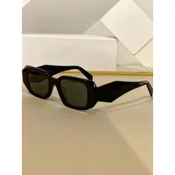 Arzonai Unisex Black Lens & Black Square Sunglasses With UV Protected Lens-picture-36