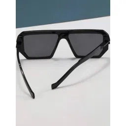 Arzonai Unisex Black Lens & Black Square Sunglasses With UV Protected Lens image 3