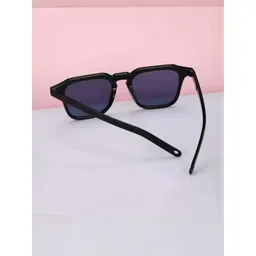 Arzonai Unisex Black Lens & Frame Square Sunglasses-image-41