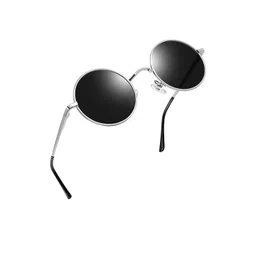 Arzonai Unisex Black Round Sunglasses-picture-28