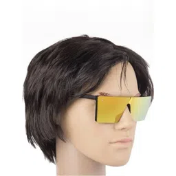 Arzonai Unisex Clear Lens & Black Aviator Sunglasses with-picture-25