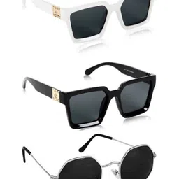 Arzonai Unisex Pack of 3 Clear Lens & Black with UV Protected Lens-picture-30