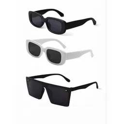 Arzonai Unisex Pack of 3 Clear Lens Sunglasses with UV Protected Lens-picture-19