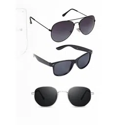 Arzonai Unisex Pack of 3 Clear Lens Sunglasses with UV Protected Lens-picture-34