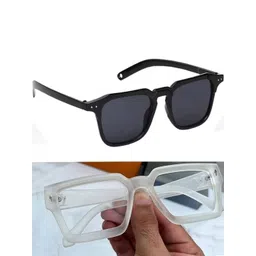 Arzonai Unisex Set of 2 Rectangle Sunglasses with UV Protected Lens-picture-33