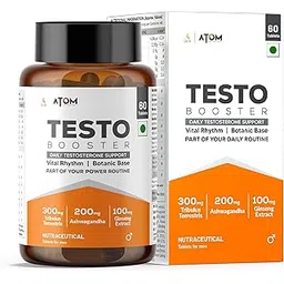 AS-IT-IS ATOM Testosterone Booster for Men, I 8 botanic herbs & L-Arginine| 9 Key Ingredients | 60 Veg Tablets, Supports Energy, Strength, Stamina & Performance Support-picture-22