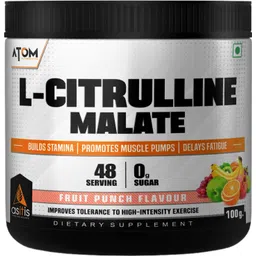 ATOM L Citrulline Malate 2:1 - 100gms | 48 servings | Fruit Punch Flavour EAA (Essential Amino Acids)-image-14